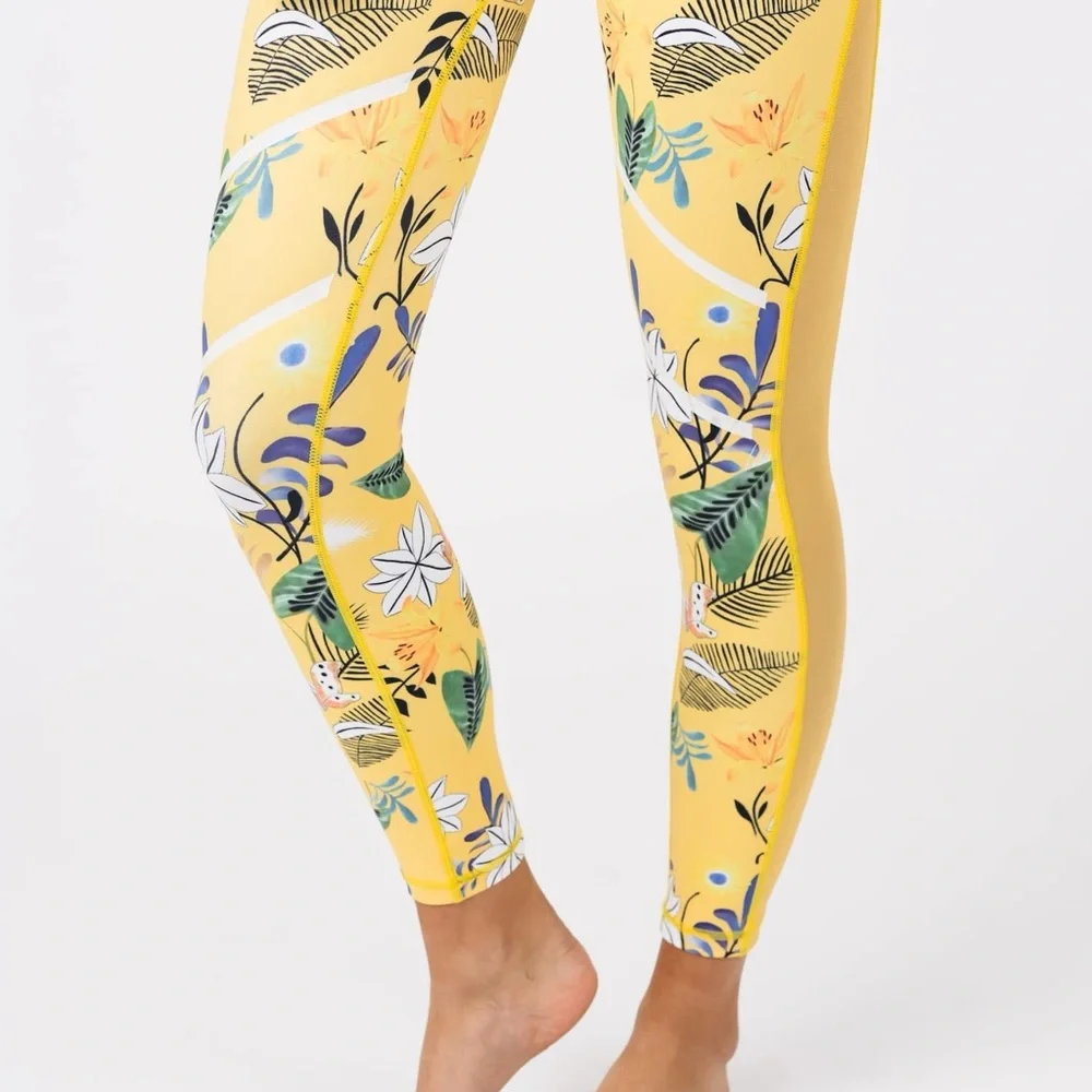 Floral Reflective Light n Tight Hi-Rise 7/8 24” RC (8-10) ZYIA NWT 1291 - Picture 4 of 15